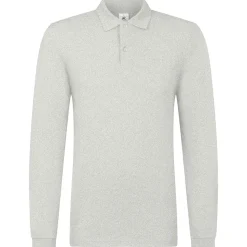 Männer Langarm Fein-Piqué Poloshirt 210 in Übergröße