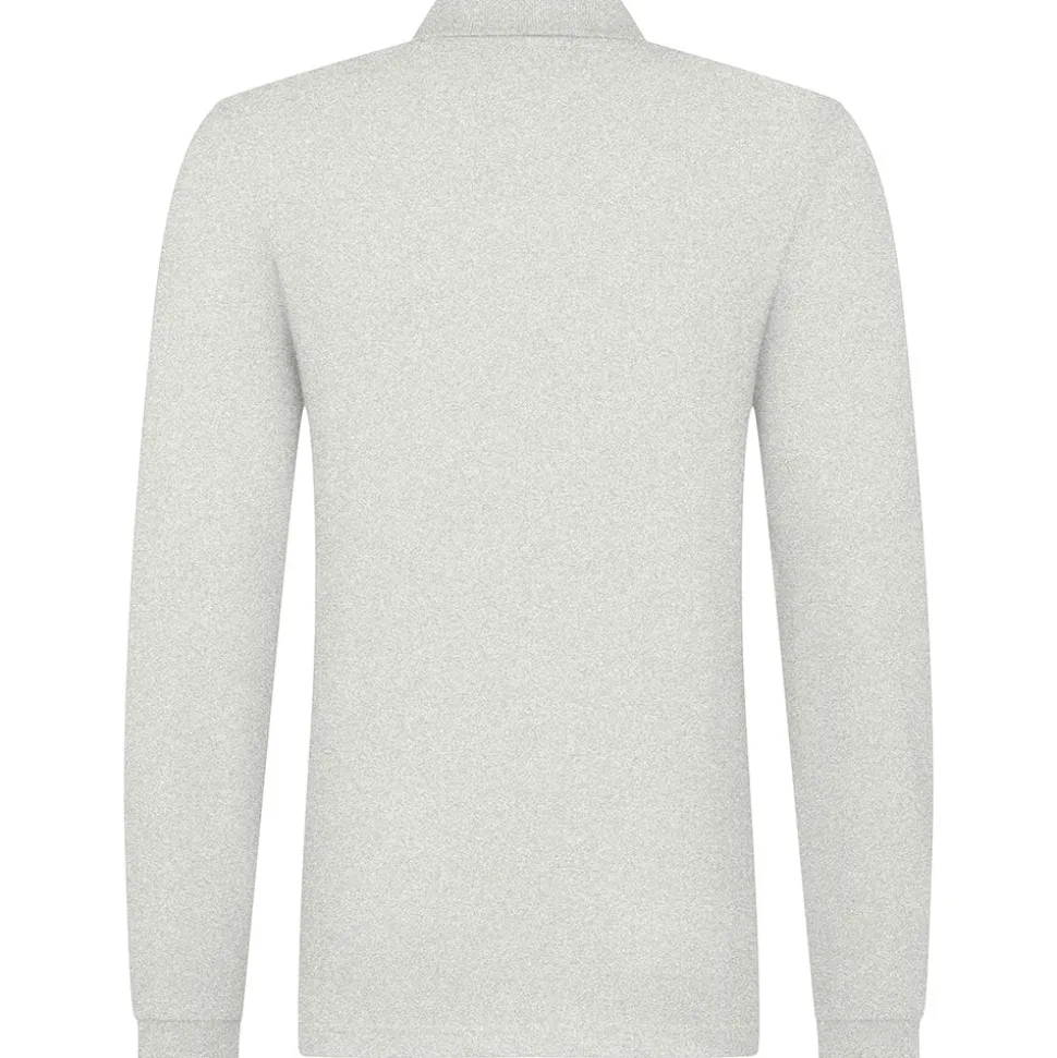 Männer Langarm Fein-Piqué Poloshirt 180