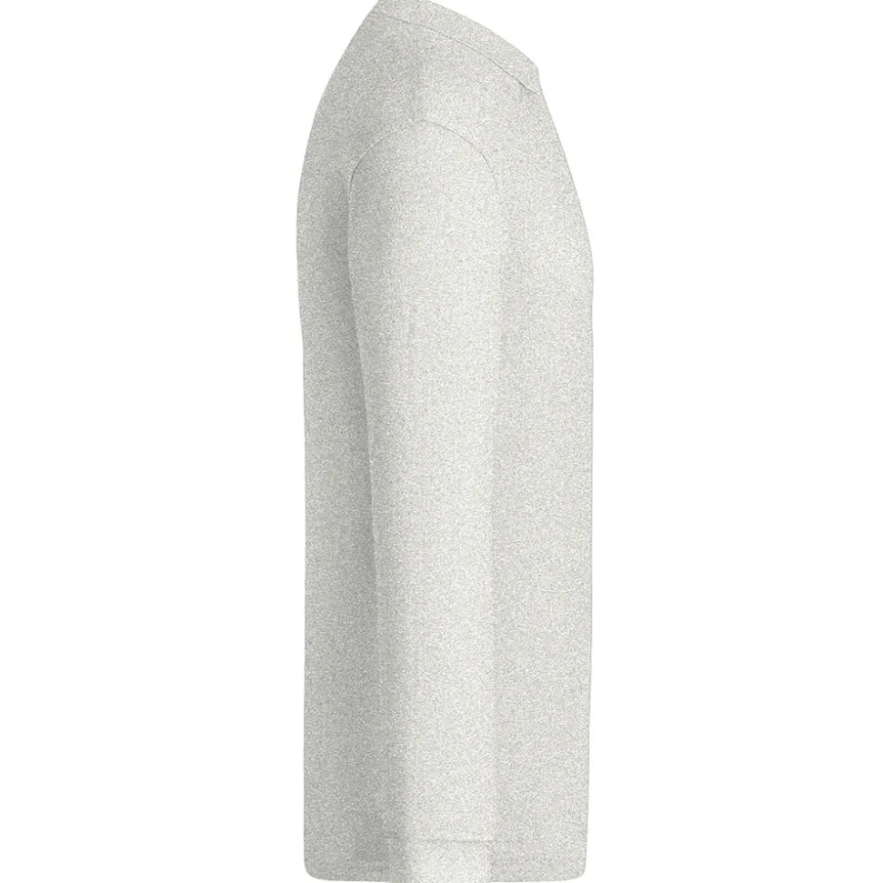 Männer Langarm Fein-Piqué Poloshirt 180