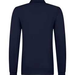 Männer Langarm Fein-Piqué Poloshirt 180