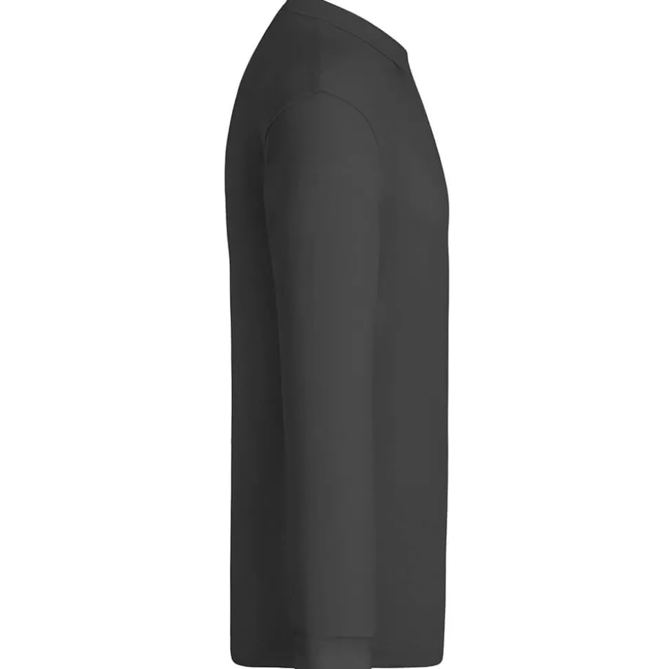 Männer Langarm Fein-Piqué Poloshirt 180