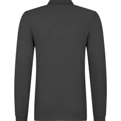 Männer Langarm Fein-Piqué Poloshirt 180