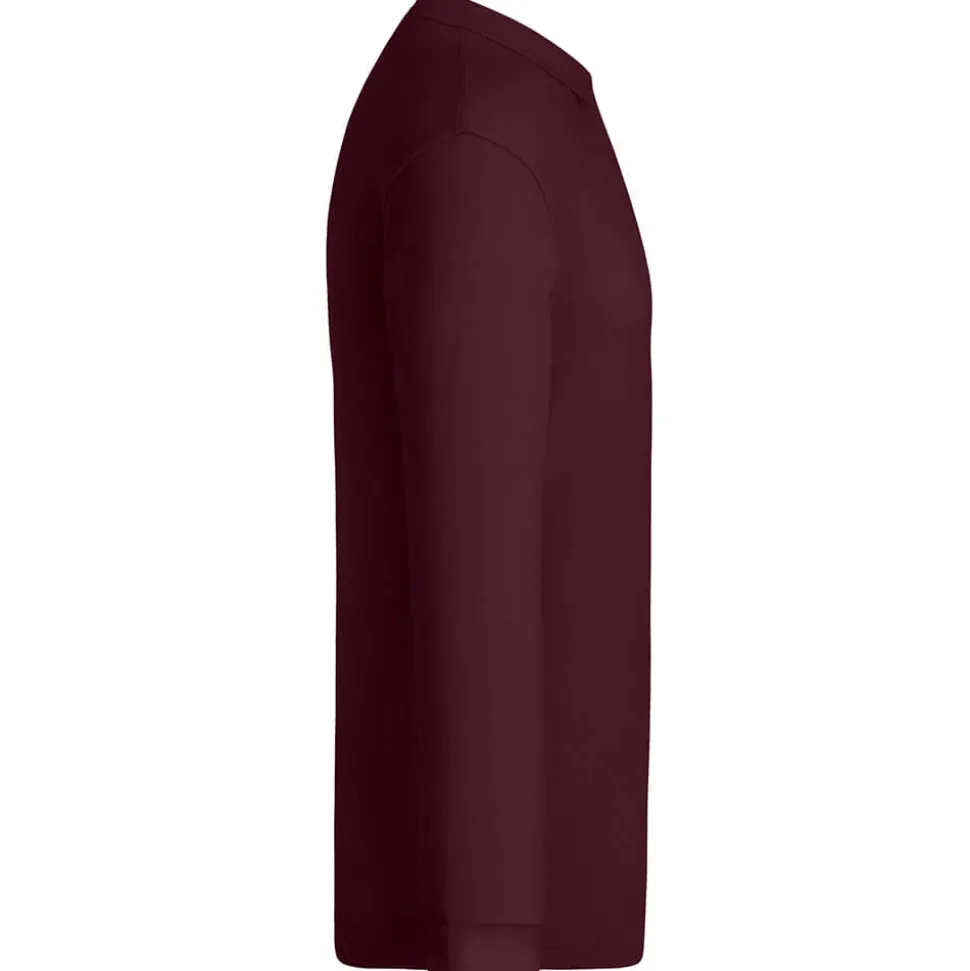 Männer Langarm Fein-Piqué Poloshirt 180