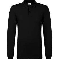Männer Langarm Fein-Piqué Poloshirt 180