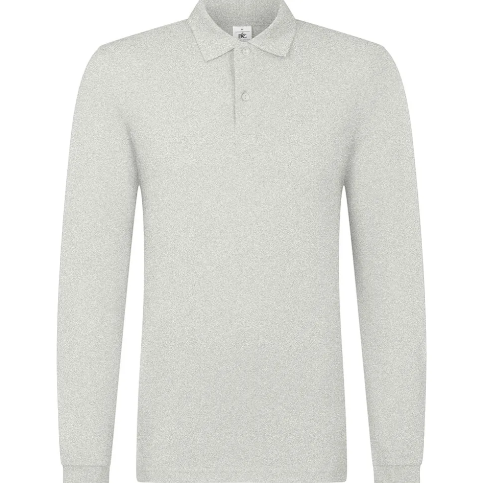 Männer Langarm Fein-Piqué Poloshirt 210