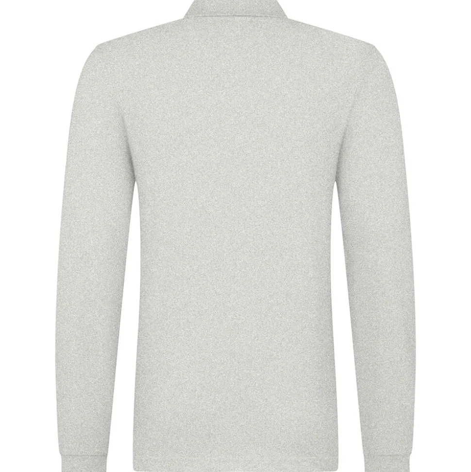 Männer Langarm Fein-Piqué Poloshirt 210