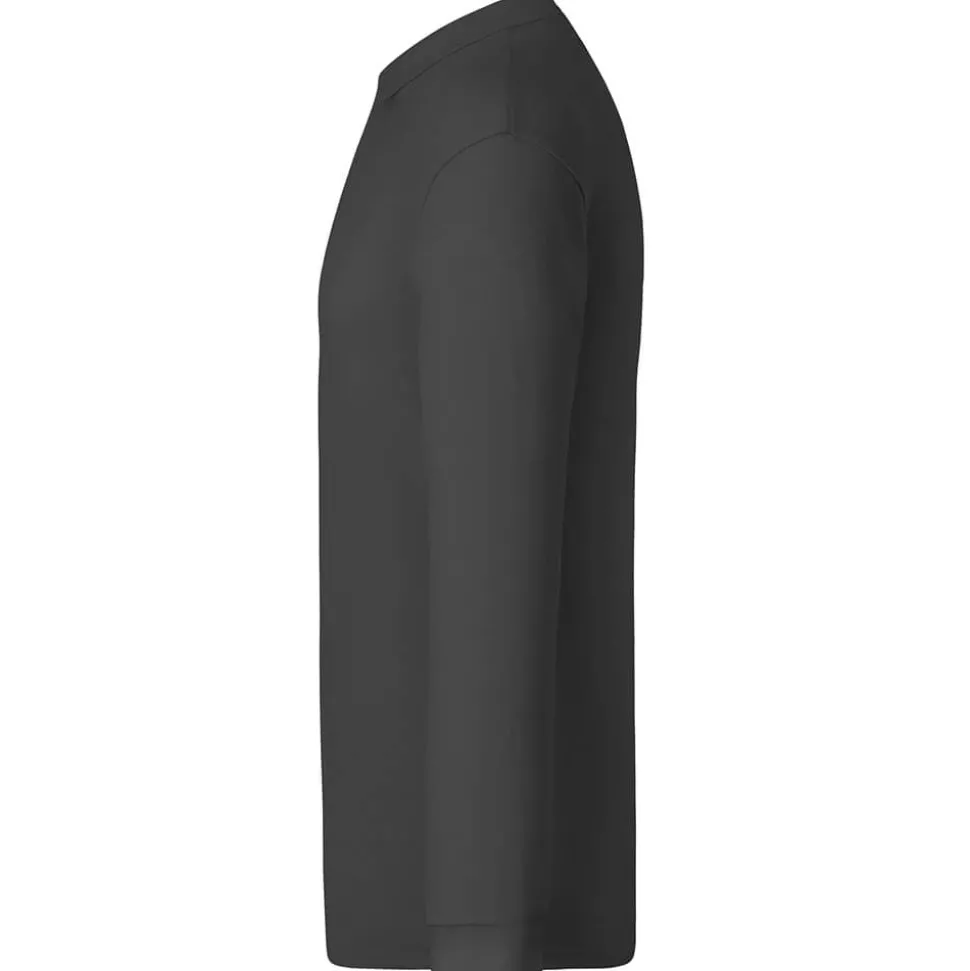Männer Langarm Fein-Piqué Poloshirt 210