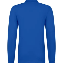 Männer Langarm Fein-Piqué Poloshirt 180