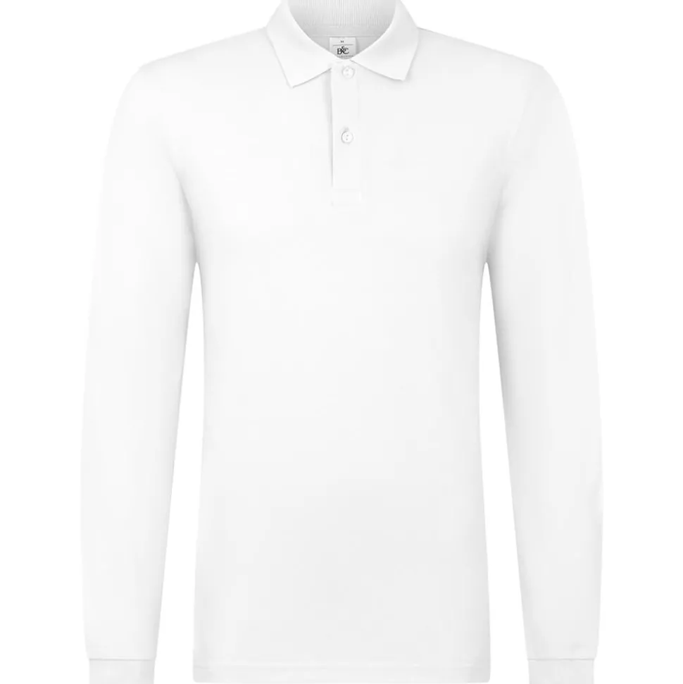 Männer Langarm Fein-Piqué Poloshirt 210