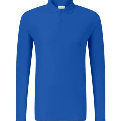 Männer Langarm Piqué Poloshirt ID.001 in Übergröße