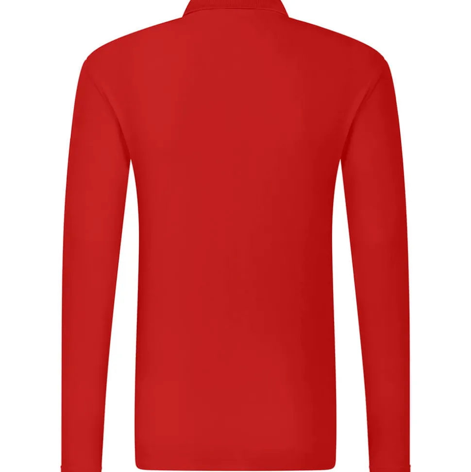 Männer Langarm Piqué Poloshirt ID.001 in Übergröße