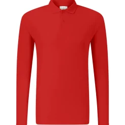Männer Langarm Piqué Poloshirt ID.001 in Übergröße