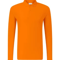 Männer Langarm Piqué Poloshirt ID.001 in Übergröße