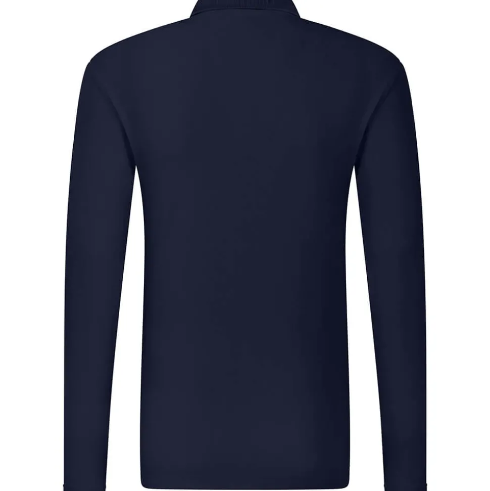 Männer Langarm Piqué Poloshirt ID.001 in Übergröße