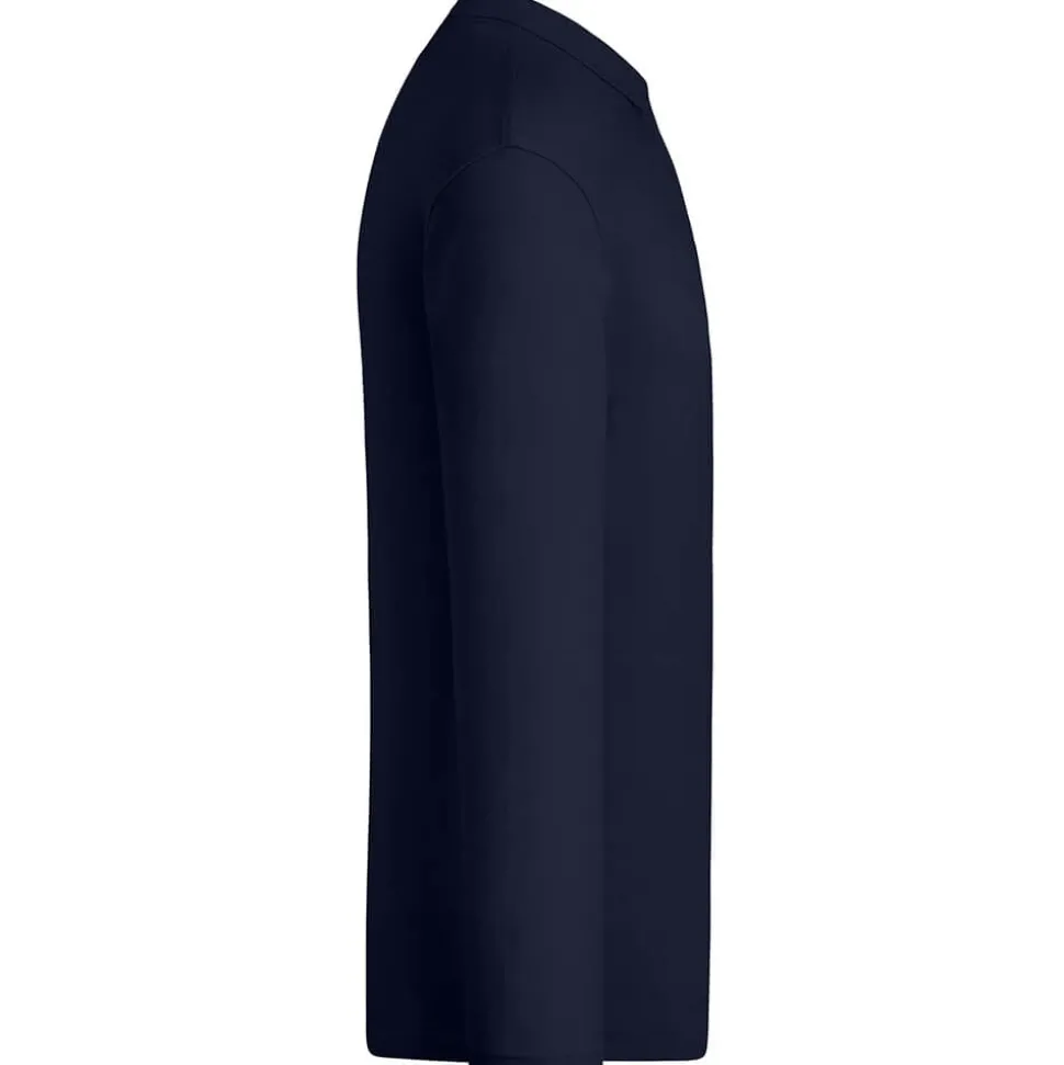 Männer Langarm Piqué Poloshirt ID.001 in Übergröße