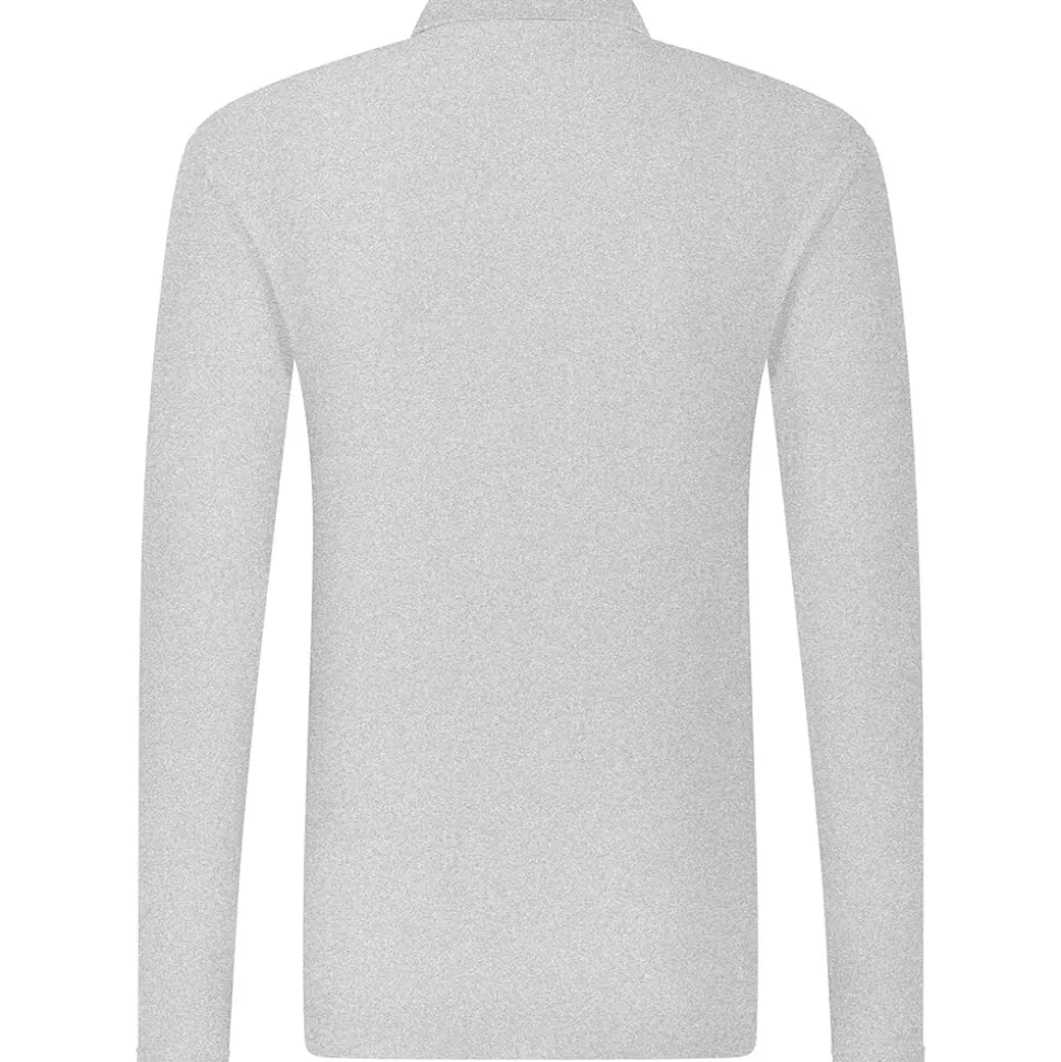 Männer Langarm Piqué Poloshirt ID.001 in Übergröße
