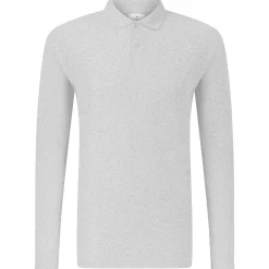 Männer Langarm Piqué Poloshirt ID.001 in Übergröße