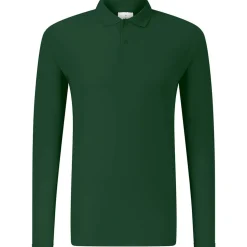 Männer Langarm Piqué Poloshirt ID.001 in Übergröße