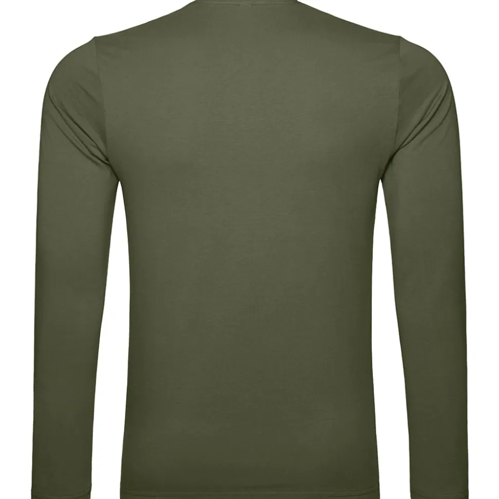 Männer Rundhals Langarmshirt in Übergröße