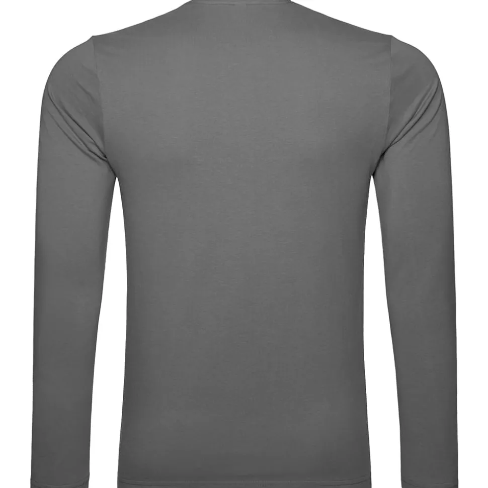 Männer Rundhals Langarmshirt in Übergröße