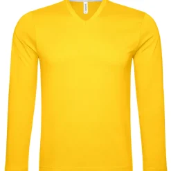 Männer V-Ausschnitt Langarmshirt in Übergröße