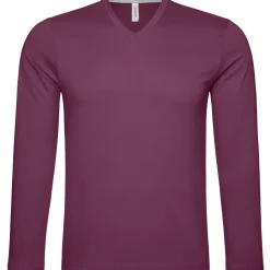 Männer V-Ausschnitt Langarmshirt in Übergröße