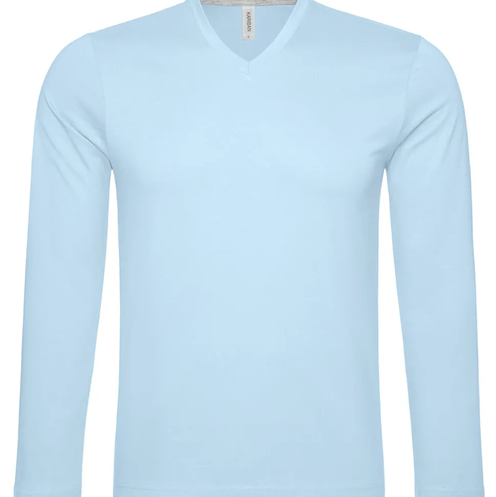 Männer V-Ausschnitt Langarmshirt in Übergröße