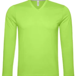 Männer V-Ausschnitt Langarmshirt in Übergröße