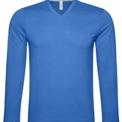 Männer V-Ausschnitt Langarmshirt in Übergröße