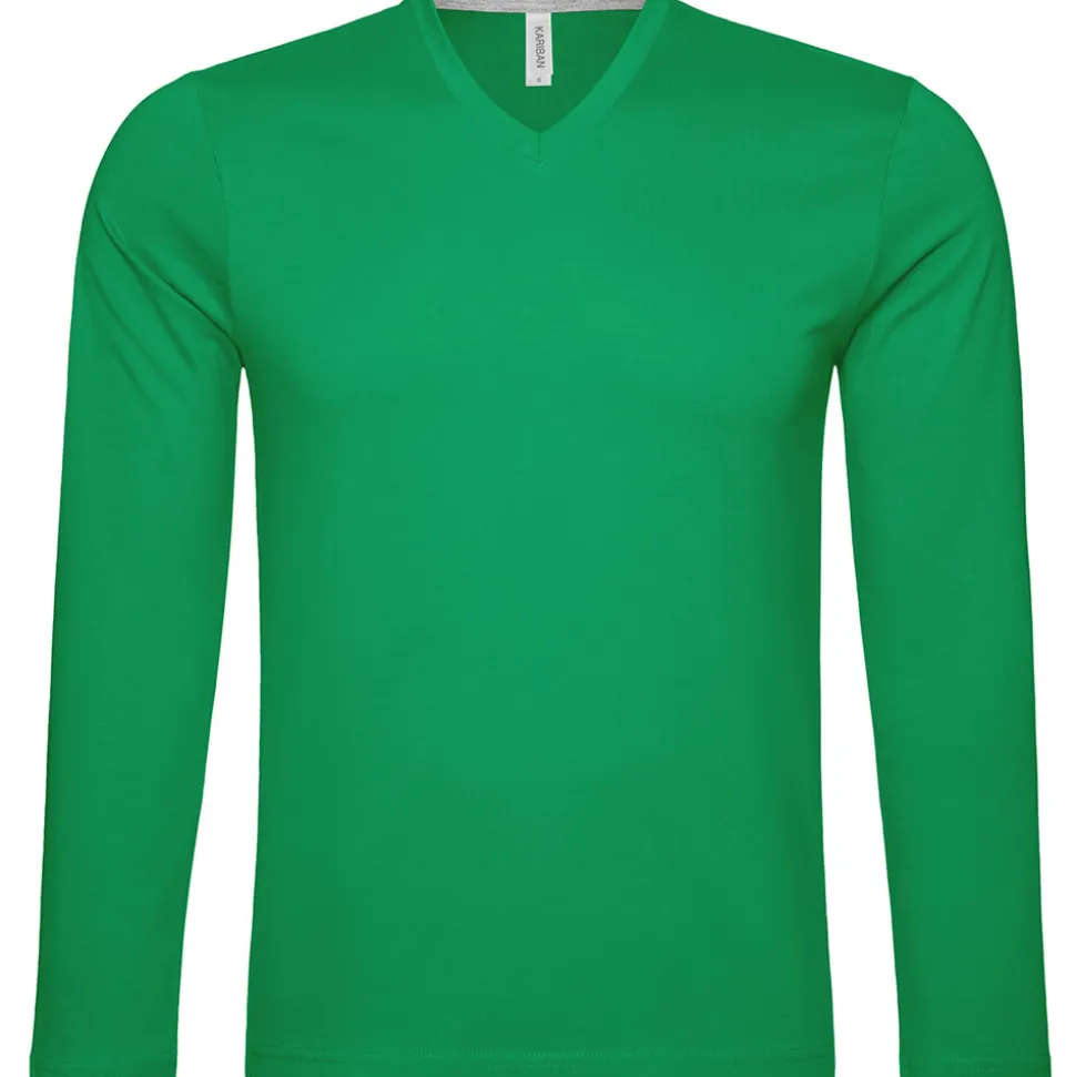 Männer V-Ausschnitt Langarmshirt in Übergröße