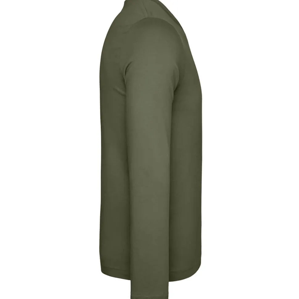 Männer V-Ausschnitt Langarmshirt in Übergröße