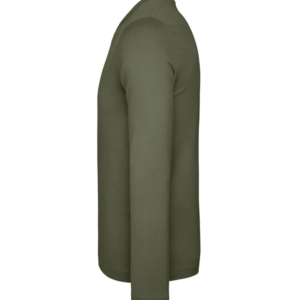 Männer V-Ausschnitt Langarmshirt in Übergröße