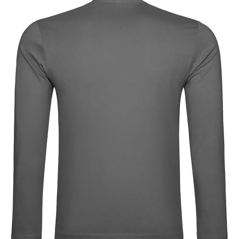 Männer V-Ausschnitt Langarmshirt in Übergröße