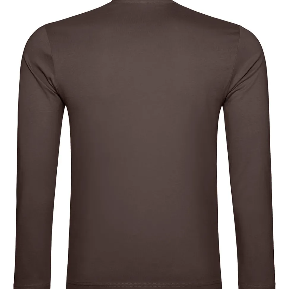 Männer V-Ausschnitt Langarmshirt in Übergröße