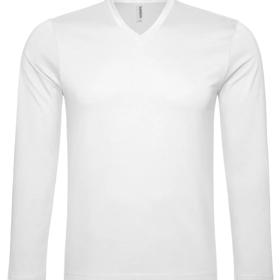 Männer V-Ausschnitt Langarmshirt