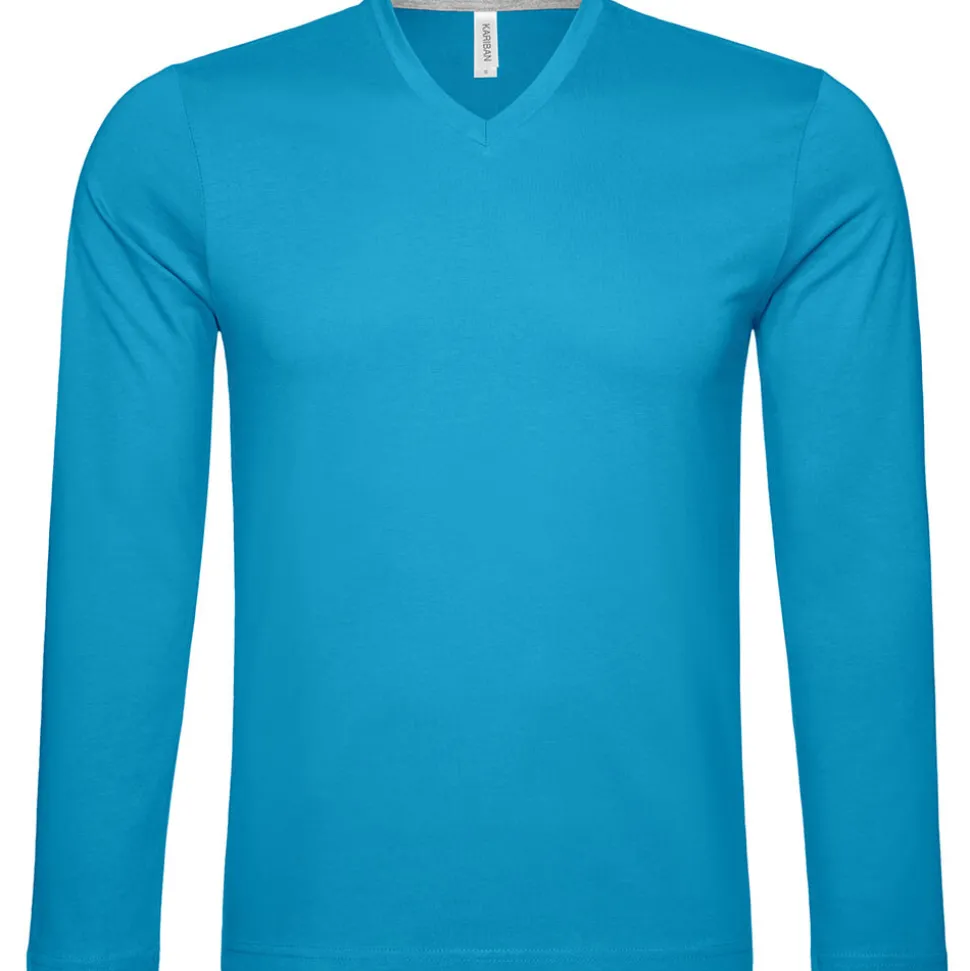 Männer V-Ausschnitt Langarmshirt