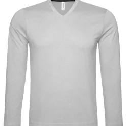Männer V-Ausschnitt Langarmshirt