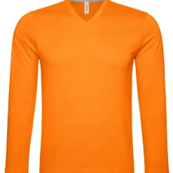 Männer V-Ausschnitt Langarmshirt