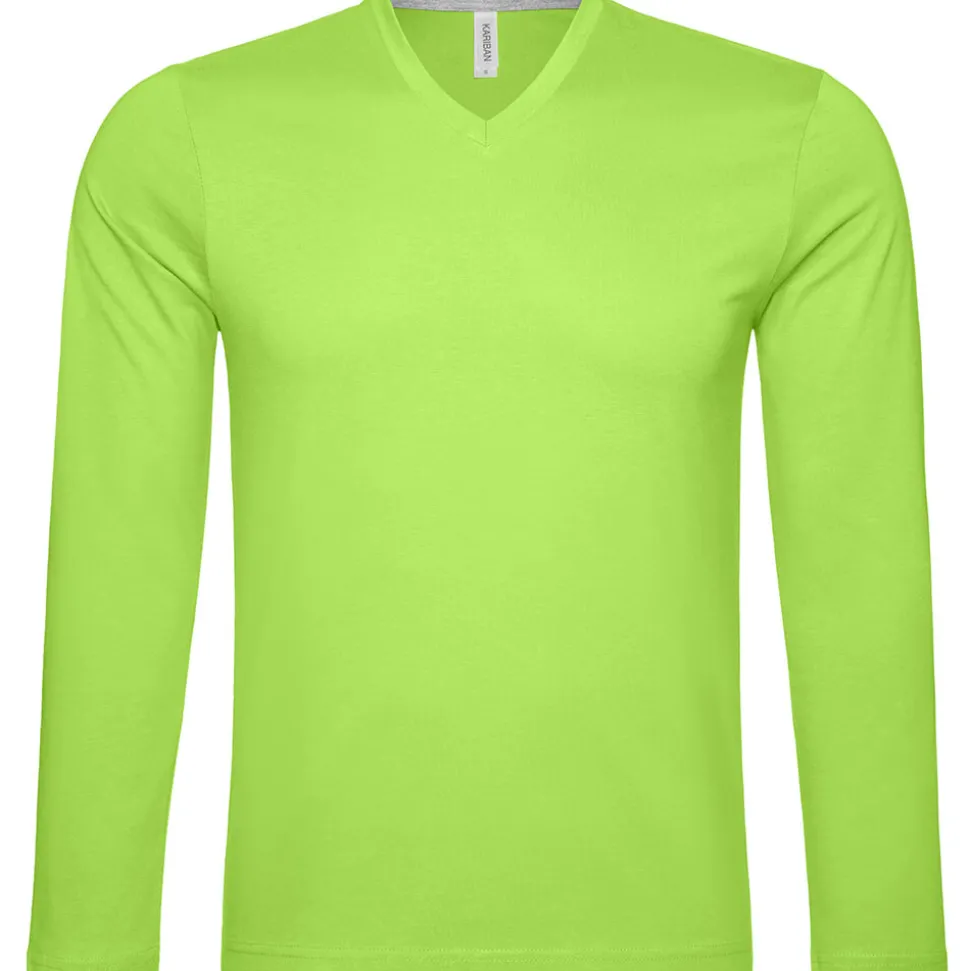 Männer V-Ausschnitt Langarmshirt