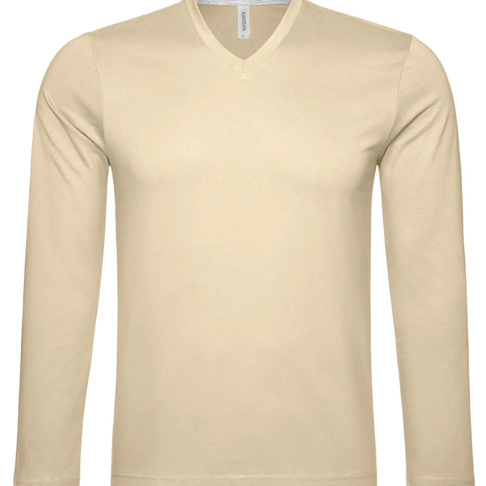 Männer V-Ausschnitt Langarmshirt