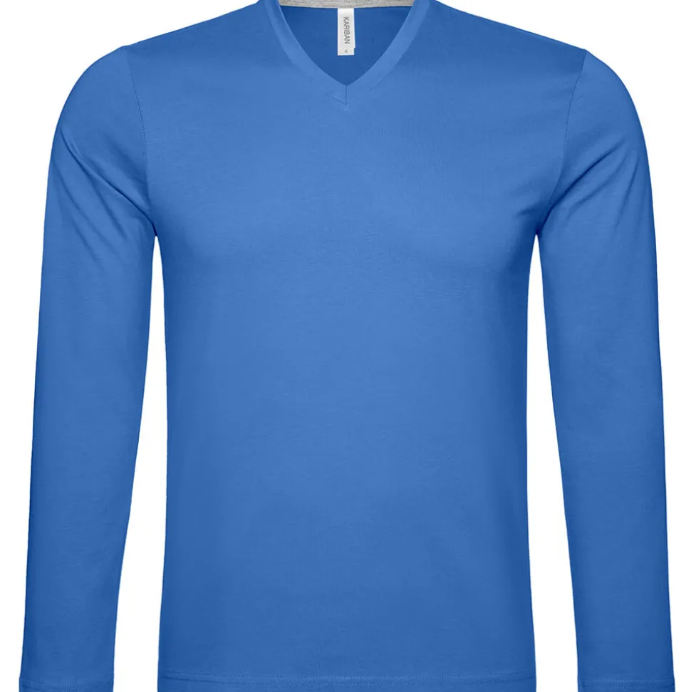 Männer V-Ausschnitt Langarmshirt