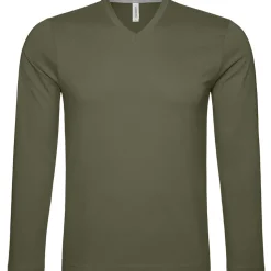 Männer V-Ausschnitt Langarmshirt