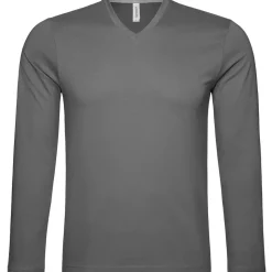 Männer V-Ausschnitt Langarmshirt